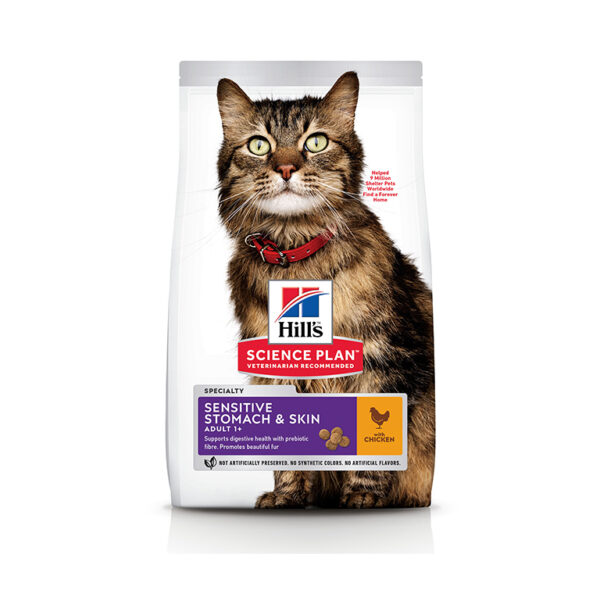 Science Plan Sensitive Stomach & Skin Adult cat food with Chicken (1.5kg)